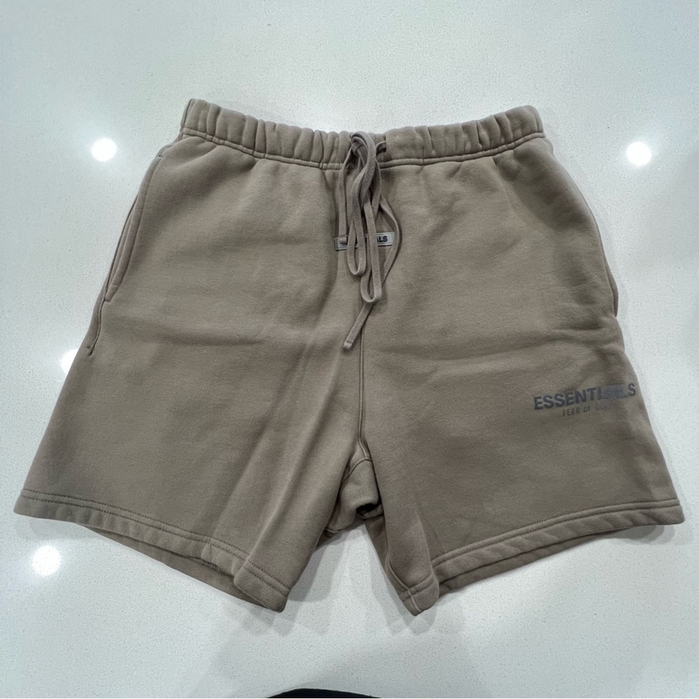 Essentials khaki sweat shorts